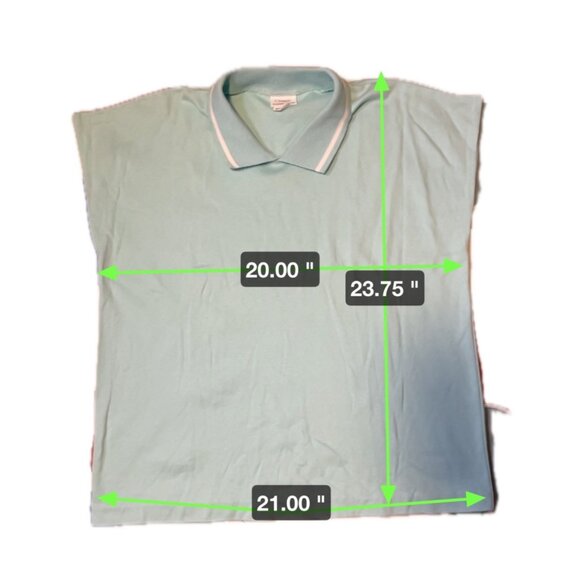 Classic Essentials Light Blue Sleeveless Polo Collared Top SZ Medium - Picture 6 of 6